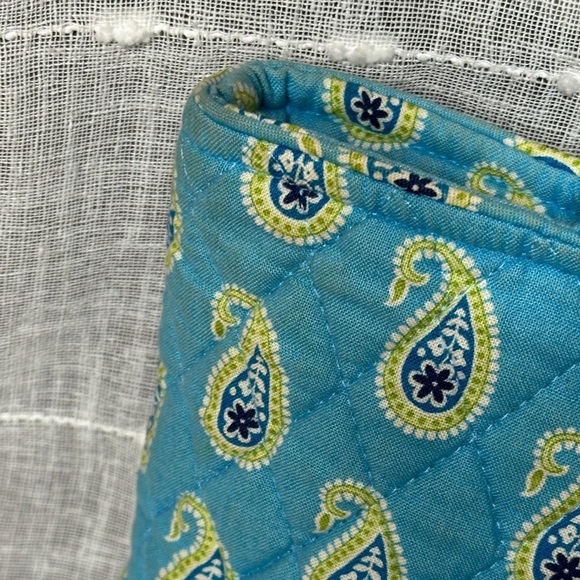 Vintage Vera Bradley Bermuda Blue Original Button Snap Tote Bag Designer 2005 - Picture 3 of 16